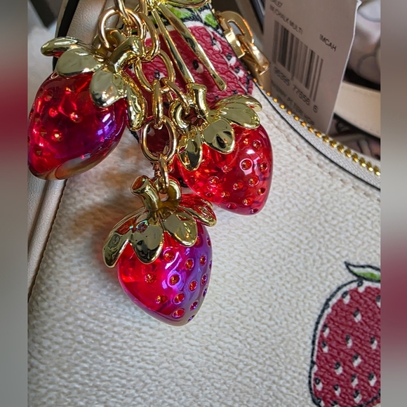 NWT Coach Court Backpack In Signature Canvas Strawberry Print - Picture 16 of 16